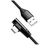 Cavo HighSpeed USB-C&trade Maschio Angolato/USB-A Maschio Dritto 1m Nero