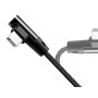 Cavo HighSpeed USB-C&trade Maschio Angolato/USB-A Maschio Dritto 1m Nero