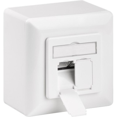 Presa a Muro Esterna 2xRJ45 Cat.6A Bianco