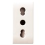 Domus S44 Presa Bipasso 2P+T 10/16A 250V 1 Modulo Bianco Lucido, 441006/15TS