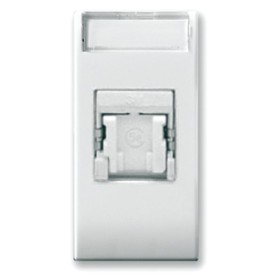 Domus S44 Presa RJ45 Cat.6 FTP Connettore 3M con Tappo Bianco Lucido