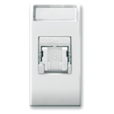 Domus S44 Presa RJ45 Cat.6 FTP Connettore 3M con Tappo Bianco Lucido