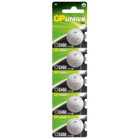 Blister 5 Batterie Litio a Bottone CR2450