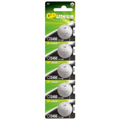 Blister 5 Batterie Litio a Bottone CR2450