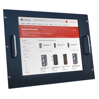 Monitor LCD 17'' per Rack 19'' 8 Unit&agrave Nero