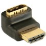 Adattatore HDMI&trade M/F 90&deg verso il basso