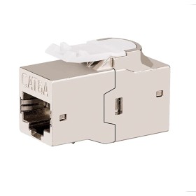 Adattatore Modulare Keystone RJ45 Accoppiatore di Rete Cat.6A F/F Schermato FTP
