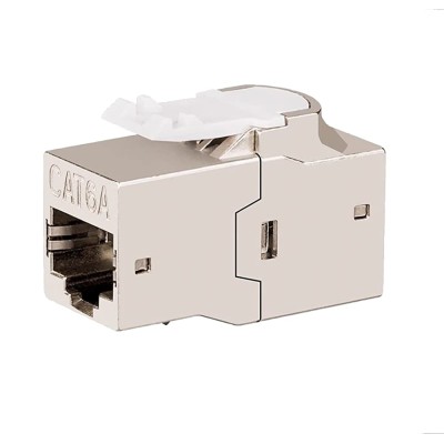 Adattatore Modulare Keystone RJ45 Accoppiatore di Rete Cat.6A F/F Schermato FTP