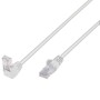 Cavo di Rete Patch Connettore Angolato 90&deg CCA Cat. 5E UTP 0,25m Bianco
