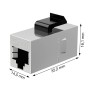 Adattatore Modulare Keystone RJ45 Accoppiatore di Rete Cat.5E F/F Schermato FTP