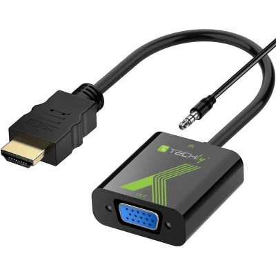 Cavo Convertitore Adattatore da HDMI&trade a VGA 1920x1200 con Audio 3.5''