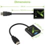 Cavo Convertitore Adattatore da HDMI&trade a VGA 1920x1200 con Audio 3.5''