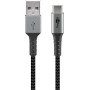 Cavo USB-C&trade a USB A Connettori in Metallo e Rivestimento Tessuto 2,0m