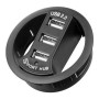 Hub USB 2.0 3 porte In-Desk diametro 6 cm
