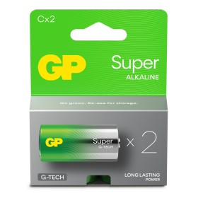 Confezione 2 Batterie GP Super Alcalina Mezza Torcia C 14A/LR14