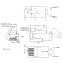 Plug Modulare Dorato RJ45 CAT.8.1/CAT.6A 10pz