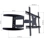 Supporto a Muro Ultra Slim per TV LED LCD 40-65'' Full Motion Nero
