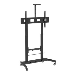 Supporto da Pavimento TV LCD/LED 52-110'' Altezza Regolabile 2 Mensole