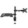 Supporto da Scrivania Braccio per Monitor 13-32'' e Mensola per Laptop