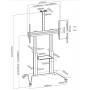 Supporto da Pavimento per TV da 70'' a 120'' Bianco