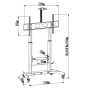 Supporto da Pavimento TV LCD/LED 52-110'' Altezza Regolabile 2 Mensole