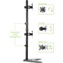 Supporto da Scrivania 2 Monitor 17-32'' con Base e Supporto per Smartphone