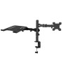 Supporto da Scrivania Braccio per Monitor 13-32'' e Mensola per Laptop