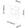 Supporto a Muro 1 Snodo Inclinabile per TV 13-30'' nero