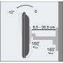 Supporto a muro per TV LED LCD 19 - 37'' inclinabile 2 snodi nero
