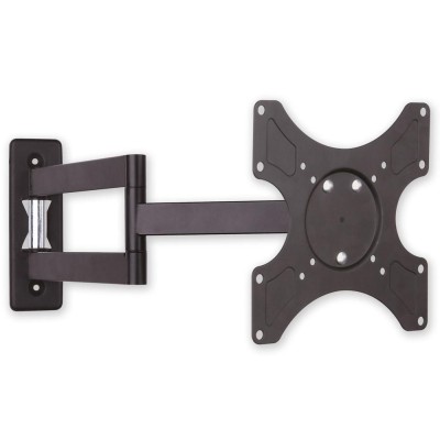 Supporto a muro per TV LED LCD 19-37'' inclinabile 3 snodi nero