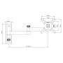 Supporto a muro per TV LED LCD 13-30'' inclinabile 3 snodi nero