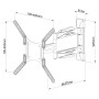 Supporto a Muro Ultra Slim per TV LED LCD 23-55'' Full Motion Nero