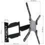 Supporto a Muro Ultra Slim per TV LED LCD 23-55'' Full Motion Nero