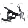 Supporto a Muro Ultra Slim per TV LED LCD 40-80'' Full Motion Nero