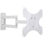 Supporto a muro per TV LED LCD 19-37'' inclinabile 3 snodi bianco
