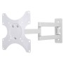 Supporto a muro per TV LED LCD 19-37'' inclinabile 3 snodi bianco