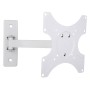 Supporto a muro per TV LED LCD 19 - 37'' inclinabile 2 snodi bianco