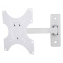 Supporto a muro per TV LED LCD 19 - 37'' inclinabile 2 snodi bianco