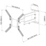 Supporto a Muro Ultra Slim per TV LED LCD 23-55'' Bianco