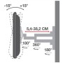 Supporto a Muro per TV LED LCD 19-37'' Full-Motion Nero