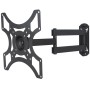 Supporto a Muro per TV LED LCD 19-37'' Full-Motion Nero