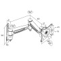 Supporto a Muro Universale Articolato per TV Flat-Panel