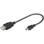Cavo USB 2.0 A femmina/mini B 5 pin maschio 0,2 m Nero