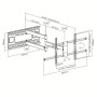 Staffa a Muro Braccio Estensibile fino a 1015 mm per LCD 43-80'' Nero
