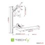 Postazione di lavoro a parete con supporto monitor e ripiano tastiera estensibile