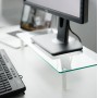 Ripiano Universale in Vetro Trasparente per Monitor Laptop Notebook