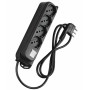 Multipresa 4 Posti Schuko con Interruttore e Cavo 1,5m Nero