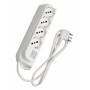 Multipresa 4 Posti Schuko con Interruttore e Cavo 1,5m Bianca