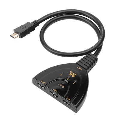 Switch HDMI&trade 3x1 Pigtail 4K