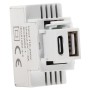 Alimentatore Compatto da Incasso Keystone USB-A e USB-C&trade 20W Bianco